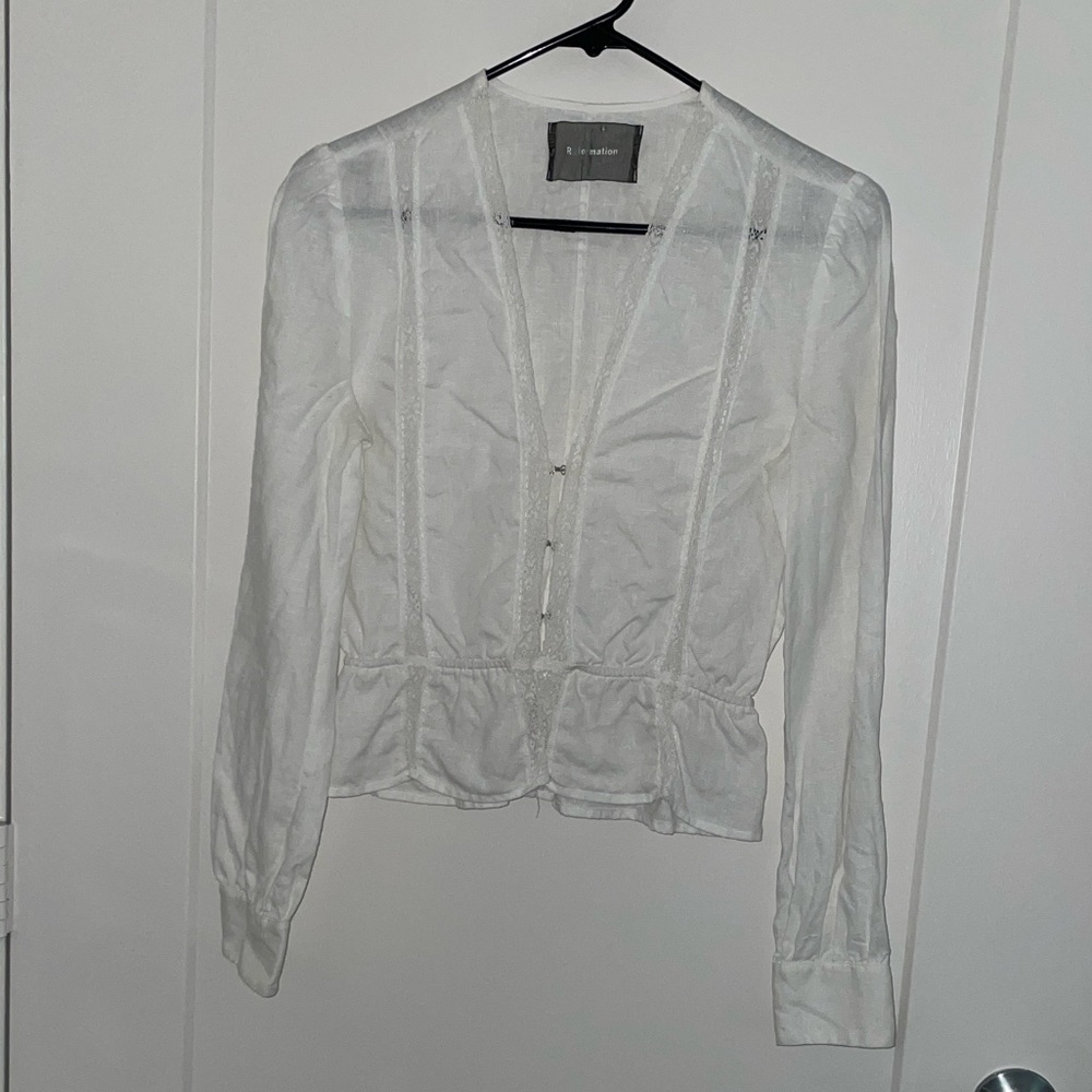Reformation Odette Linen Top size S - Picture 3 of 7